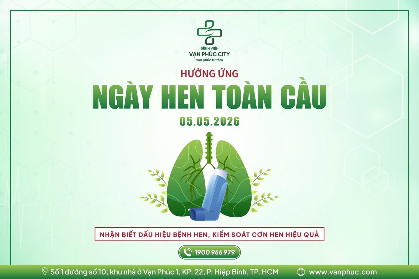 Hưởng ứng Ngày Hen Toàn Cầu – Chủ động kiểm soát hen phế quản, bảo vệ sức khỏe hô hấp