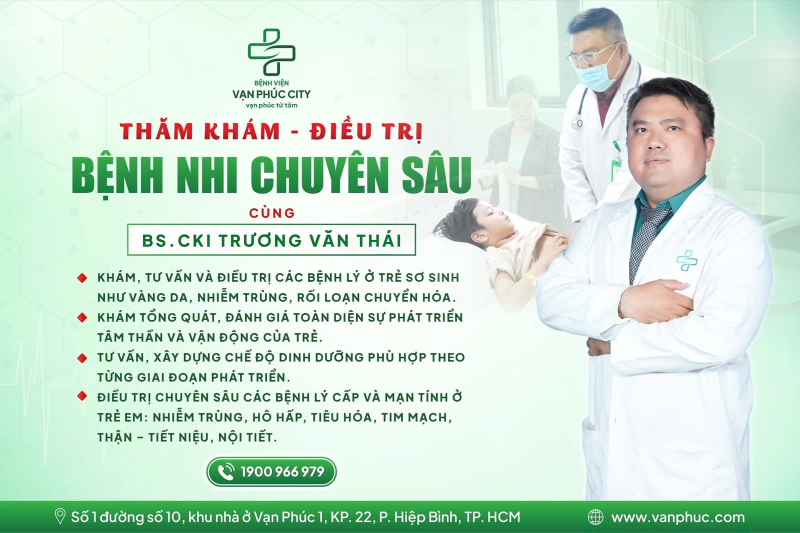 Thăm khám – Điều trị bệnh nhi chuyên sâu cùng BS.CKI Trương Văn Thái